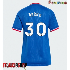 Manchester United Benjamin Sesko #30 Seconda Maglia Femmina 2026-27 Manica Corta